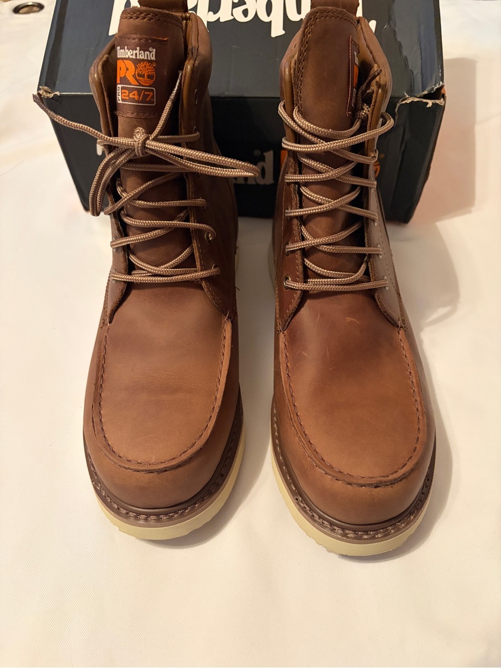 Timberland PRO Men's Chestnut Brown Leather Work Boots